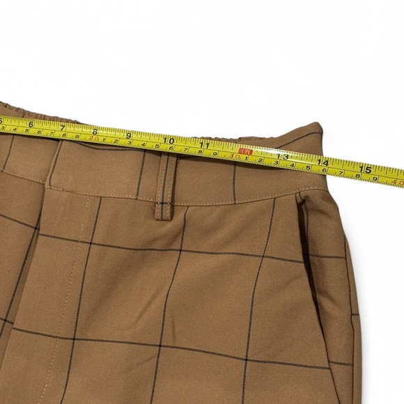 Anthropologie Slacks Bailey 44 Tan Plaid Wide Leg Dress Pants Size Small - Picture 7 of 7